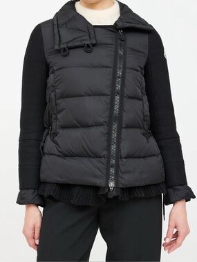 Moncler Laurine Mix media down jacket
